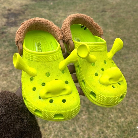 Crocs Classic Dreamworks Shrek Clogs Big Kids Size J4 Slime Green Shoes - Picture 11 of 12
